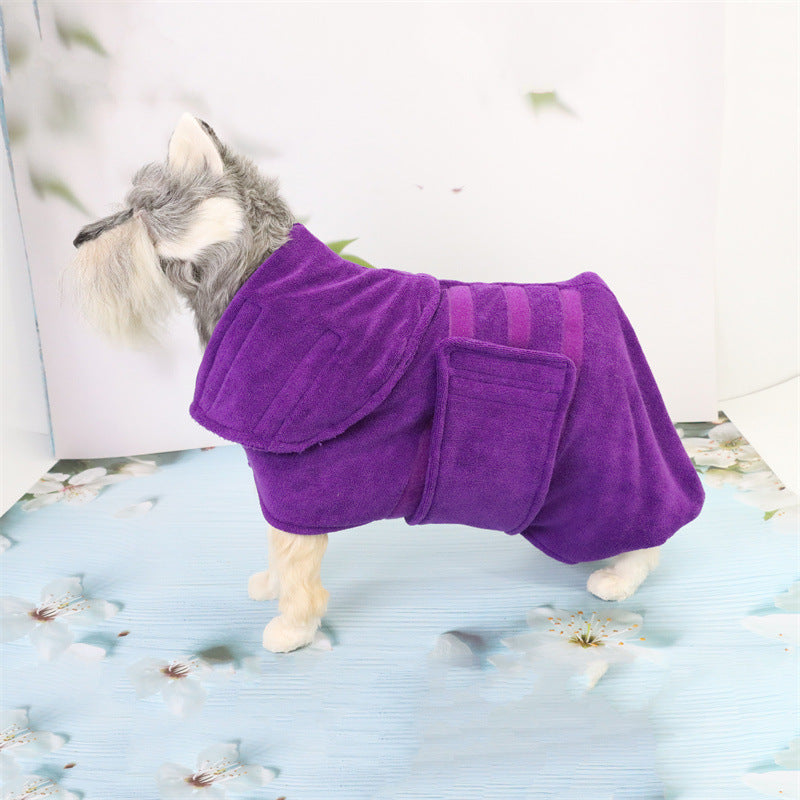 Discover the Waist-Wrapped Microfiber Pet Bath Drying Towel